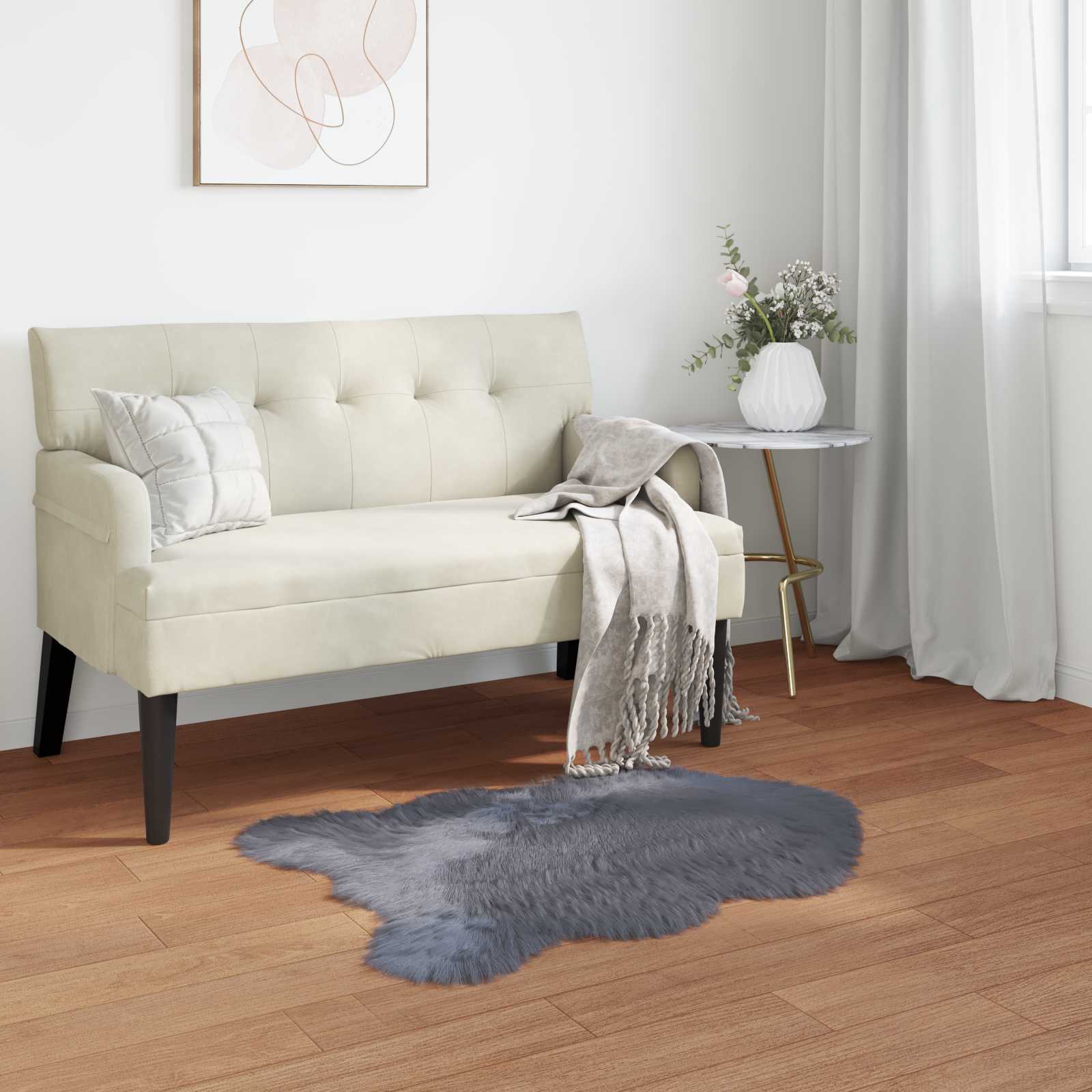 Tepih od umjetne ovčje kože TAFALLA Antracit 50 x 80 cm