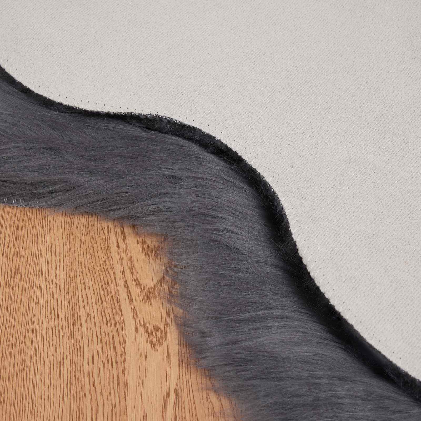 Tepih od umjetne ovčje kože TAFALLA Antracit 60 x 90 cm