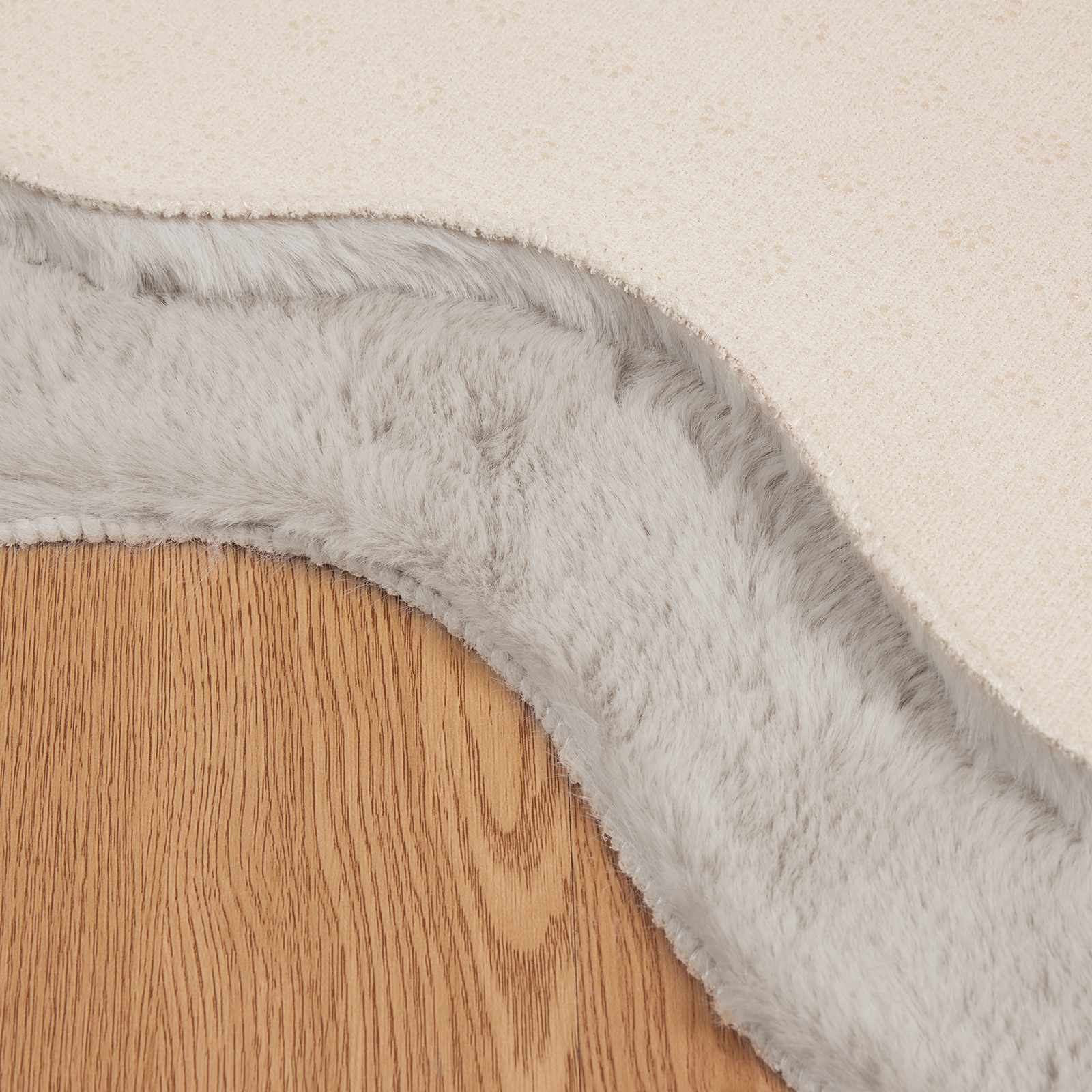 Protuklizni tepih od umjetnog zečjeg krzna OLITE Bež 60 x 90 cm