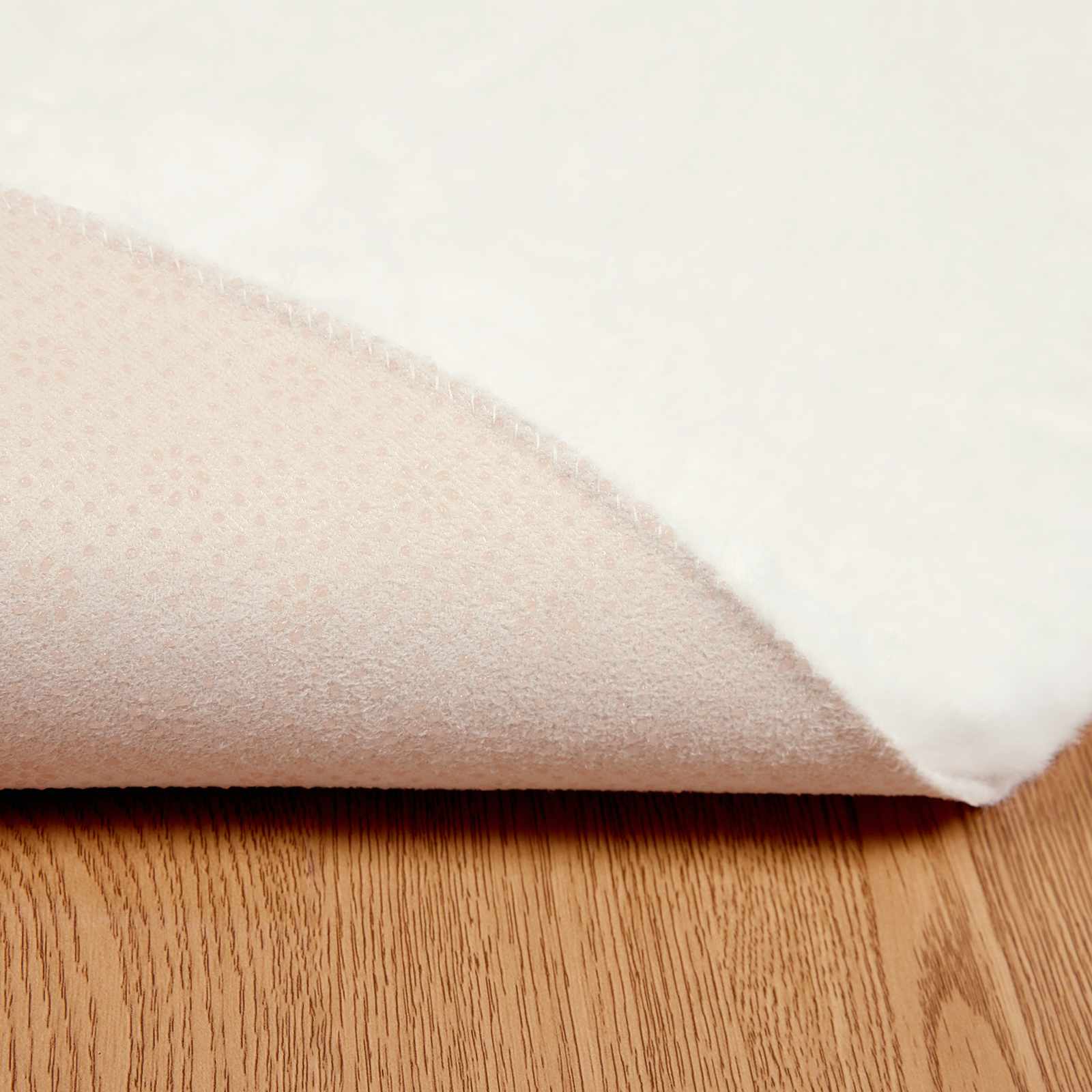 Protuklizni tepih od umjetnog zečjeg krzna OLITE Krem Ø 80 cm