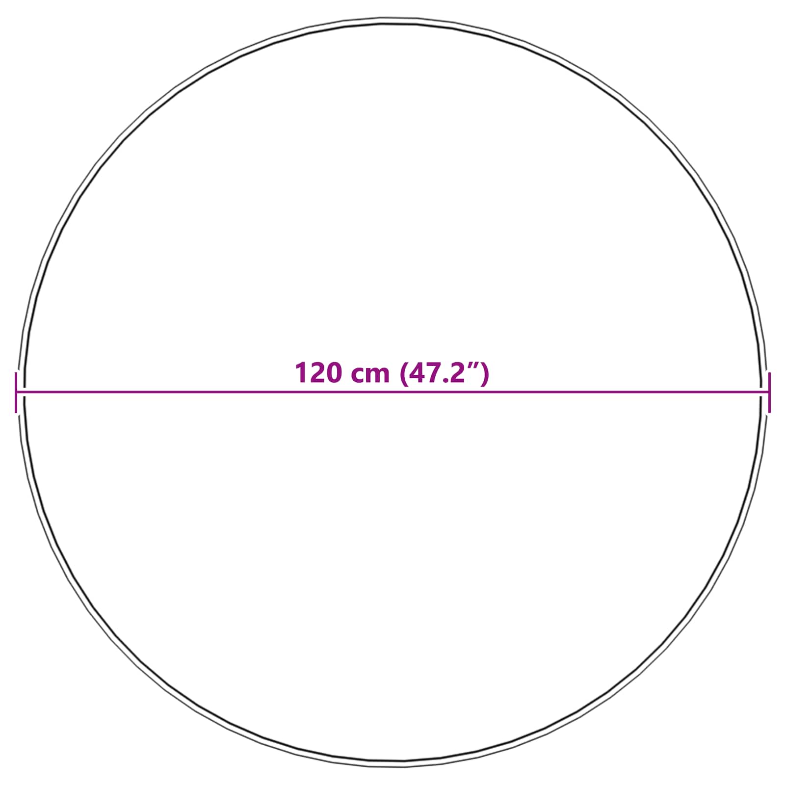 Protuklizni tepih od umjetnog zečjeg krzna OLITE Krem Ø 120 cm