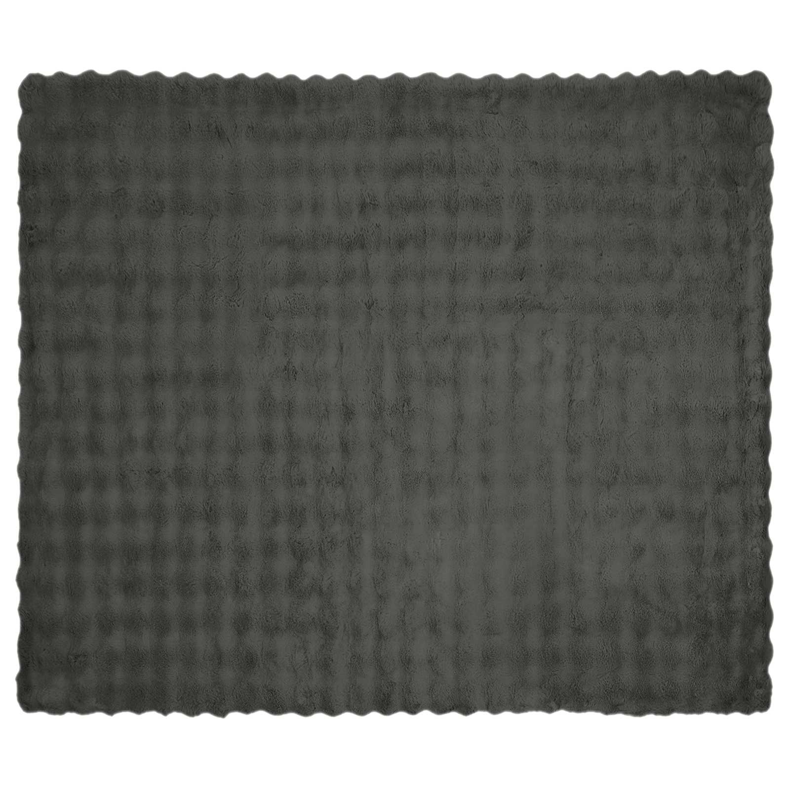 Protuklizna deka od umjetnog zečjeg krzna Olite 4 pcs Tamnosiva