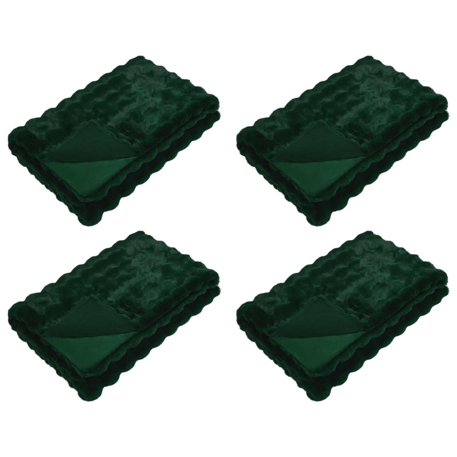 Protuklizna deka od umjetnog zečjeg krzna Olite 4 pcs Poliester