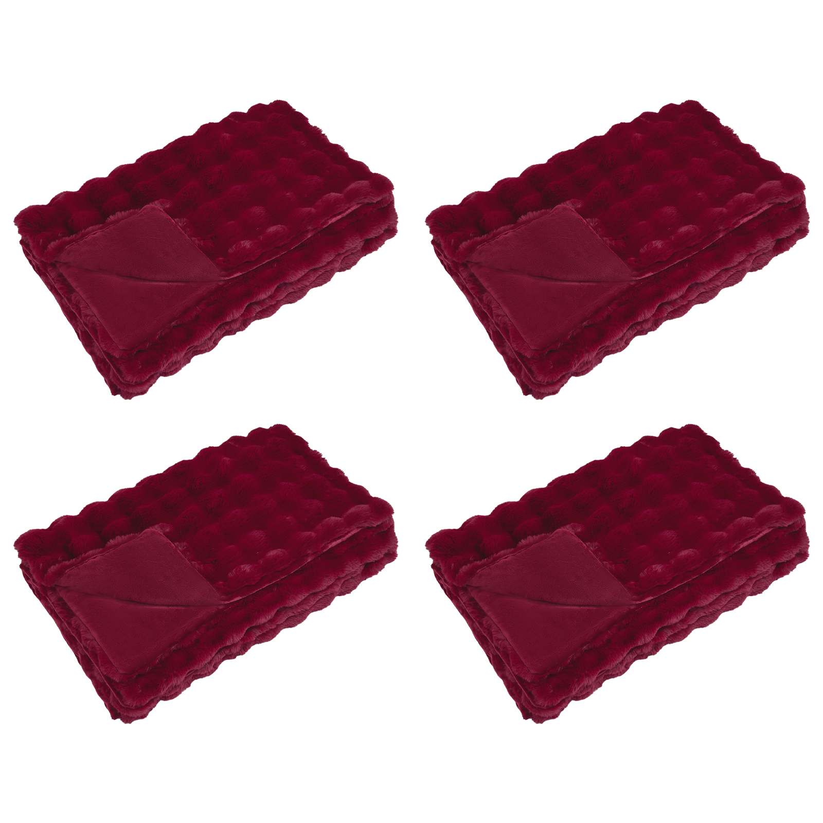 Protuklizna deka od umjetnog zečjeg krzna Olite 4 pcs Poliester