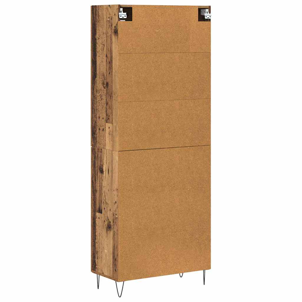 Highboard 2 pcs Staro drvo Inženjersko drvo i staklo