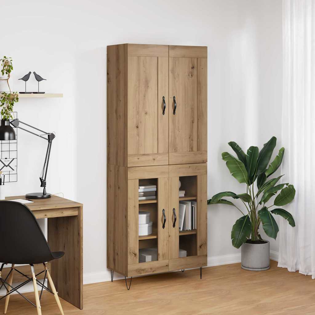 Highboard Umjetnički hrast 69,5 x 34 x 180 cm Konstruirano drvo
