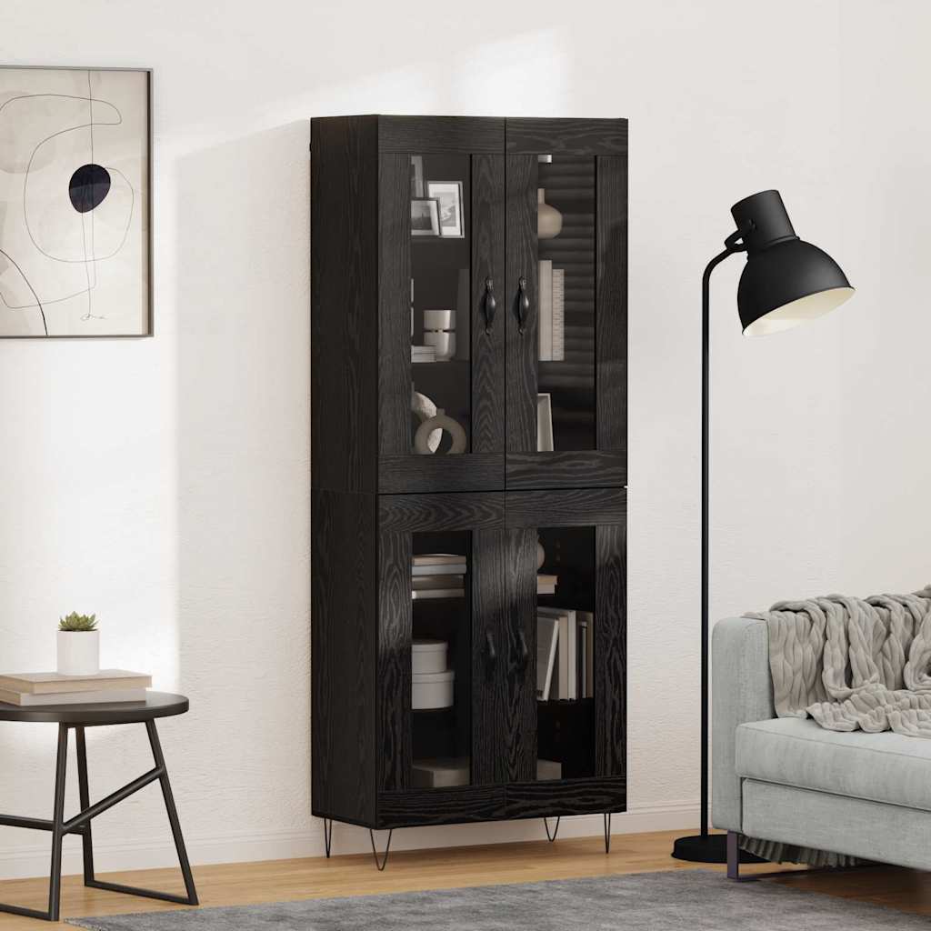 Highboard Crni hrast 69,5 x 34 x 180 cm Konstruirano drvo