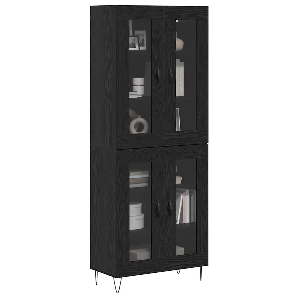 Highboard Crni hrast 69,5 x 34 x 180 cm Konstruirano drvo