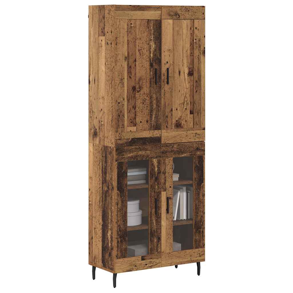 Highboard 2 pcs Staro drvo Konstruirano drvo