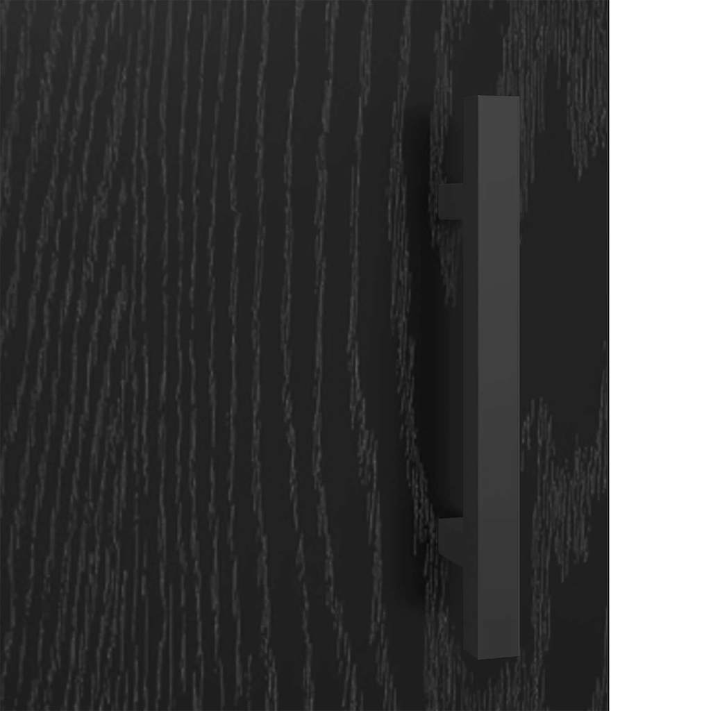 Highboard 2 pcs Crni hrast Konstruirano drvo