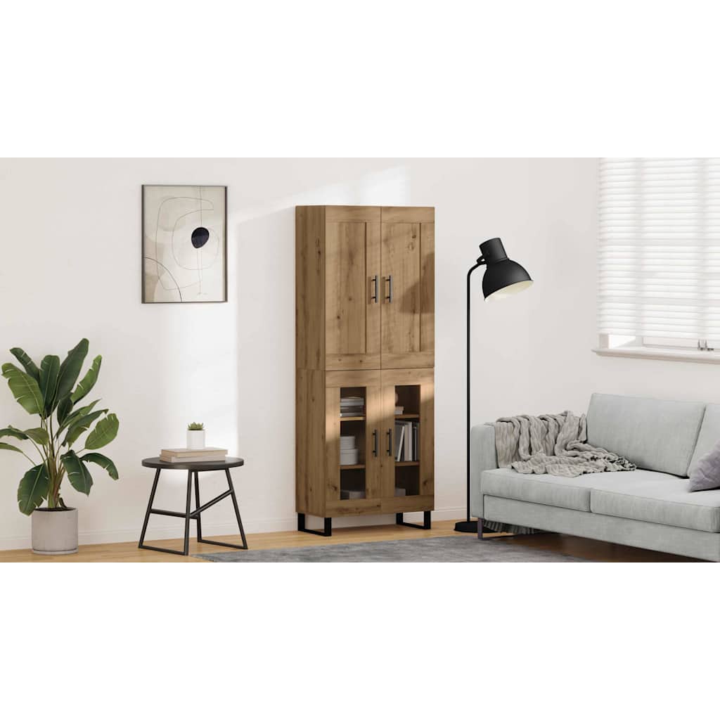 Highboard Umjetnički hrast 69,5 x 34 x 180 cm Konstruirano drvo