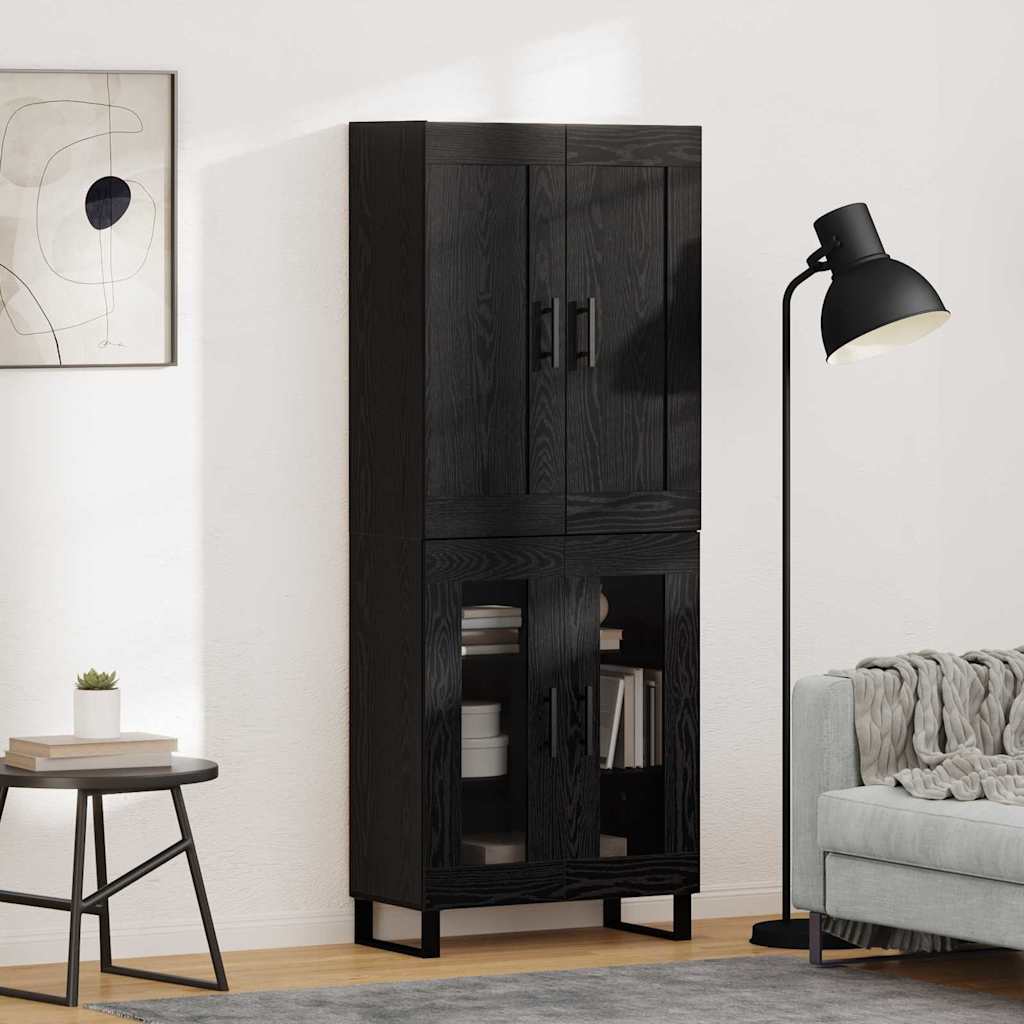Highboard Crni hrast 69,5 x 34 x 180 cm Konstruirano drvo