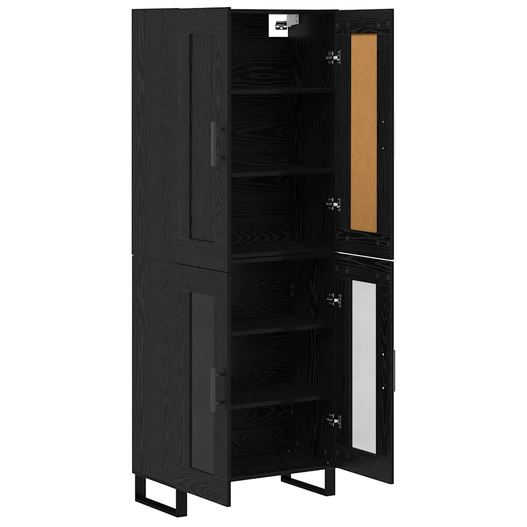 Highboard Crni hrast 69,5 x 34 x 180 cm Konstruirano drvo