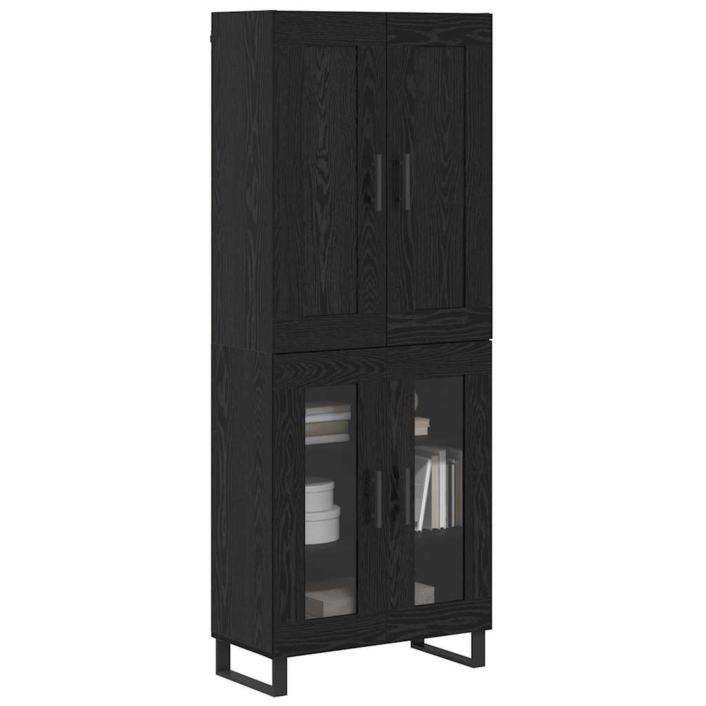 Highboard Crni hrast 69,5 x 34 x 180 cm Konstruirano drvo