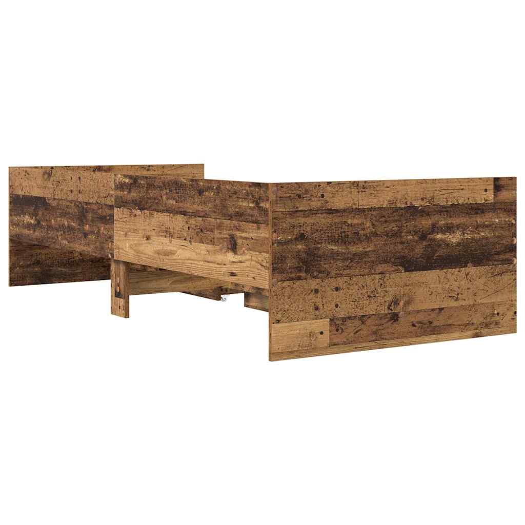 Krevetna konstrukcija Staro drvo 90 x 200 cm Čvrsto borovo drvo