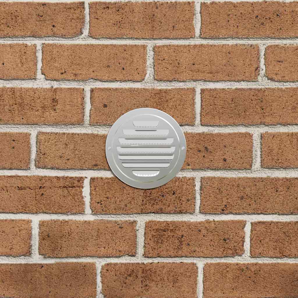 Pokrov ventilacije 4 pcs Srebrno 100 mm Nehrđajući čelik