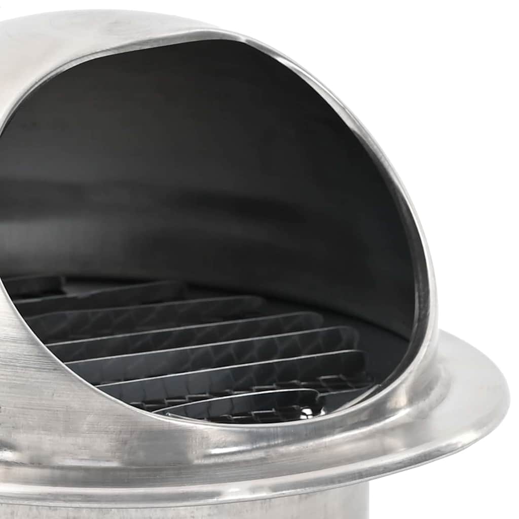 Pokrov ventilacije 2 pcs Srebrno 100 mm Nehrđajući čelik