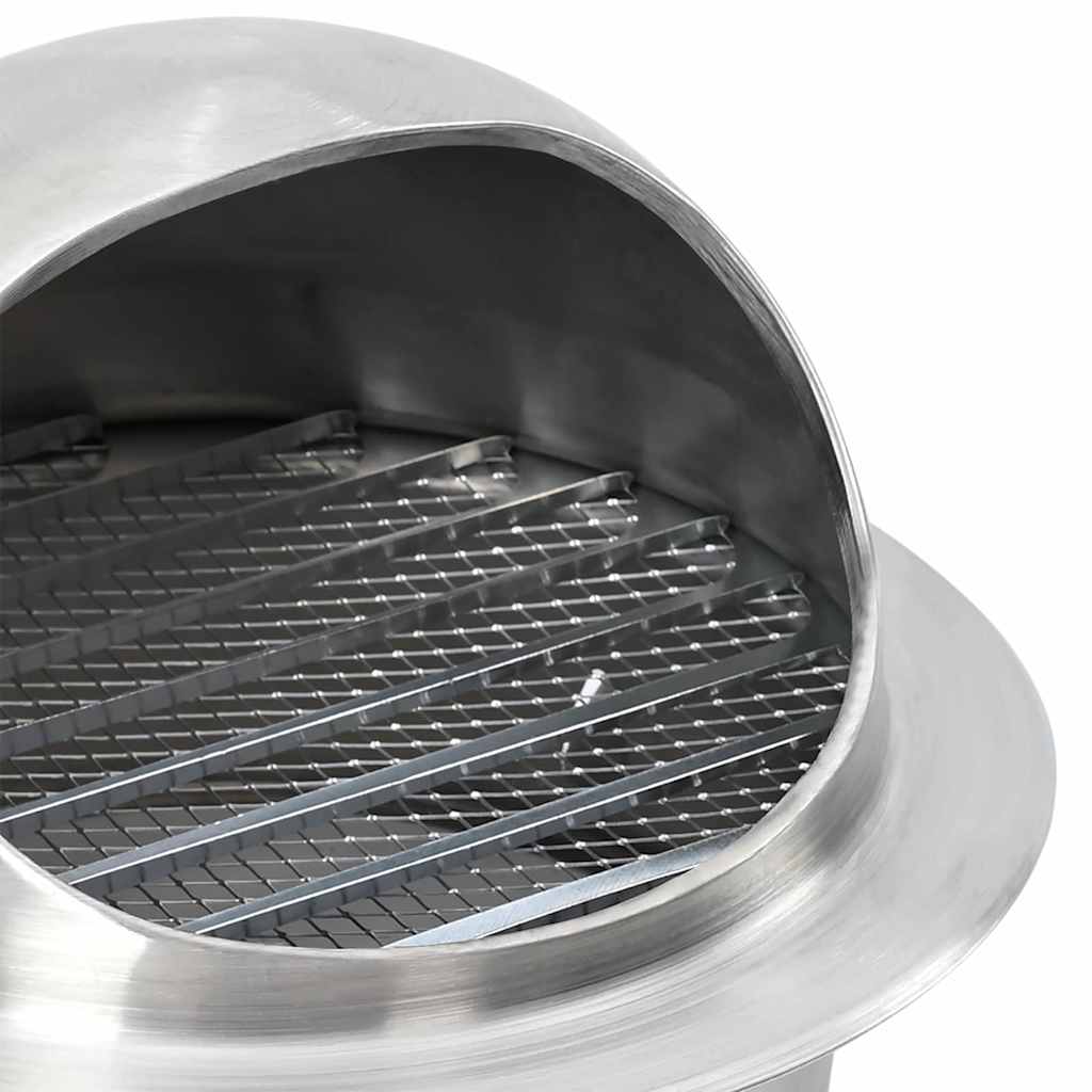 Pokrov ventilacije 2 pcs Srebrno 200 mm Nehrđajući čelik