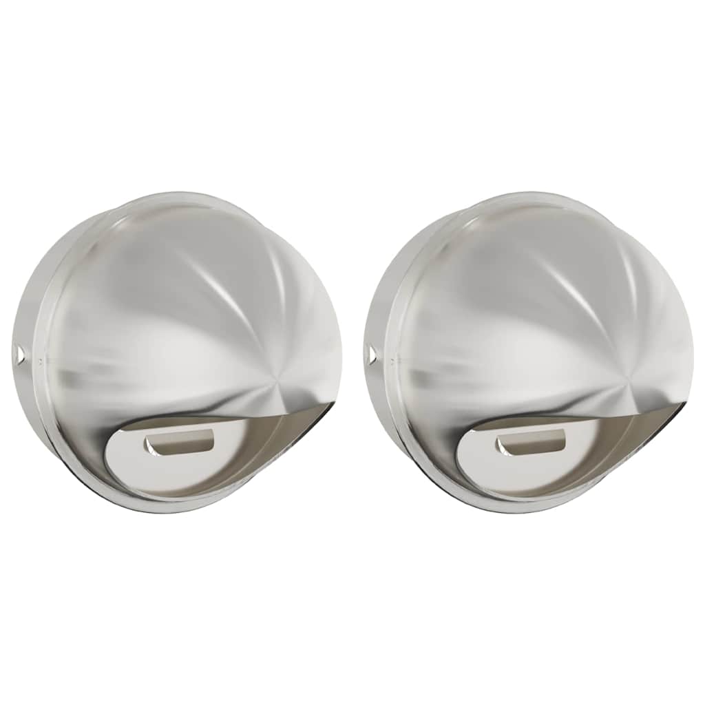 Pokrov ventilacije 2 pcs Srebrno 200 mm Nehrđajući čelik