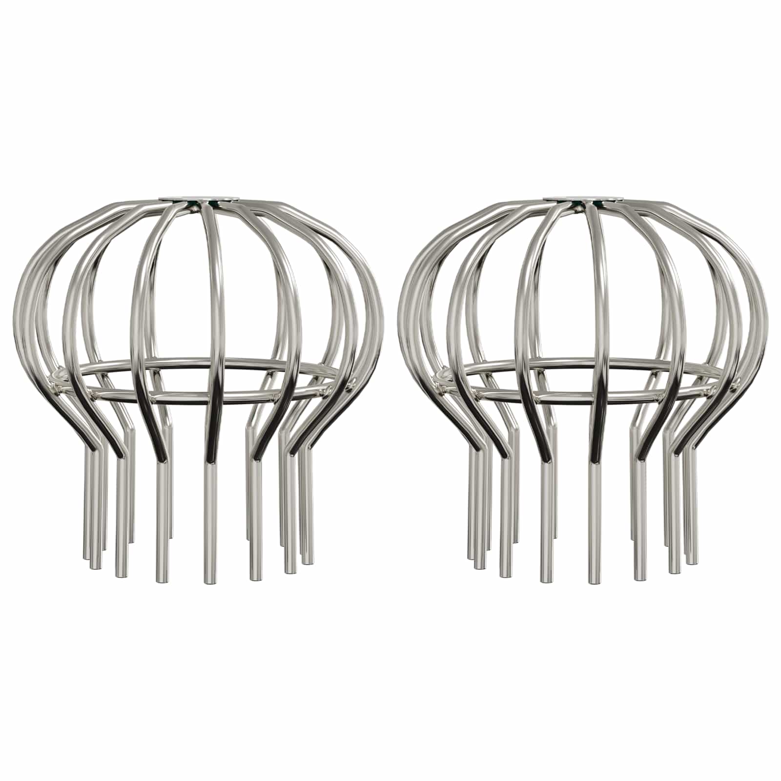 Zaštita od lišća za žljeb 2 pcs Srebrno 110 mm Nehrđajući čelik