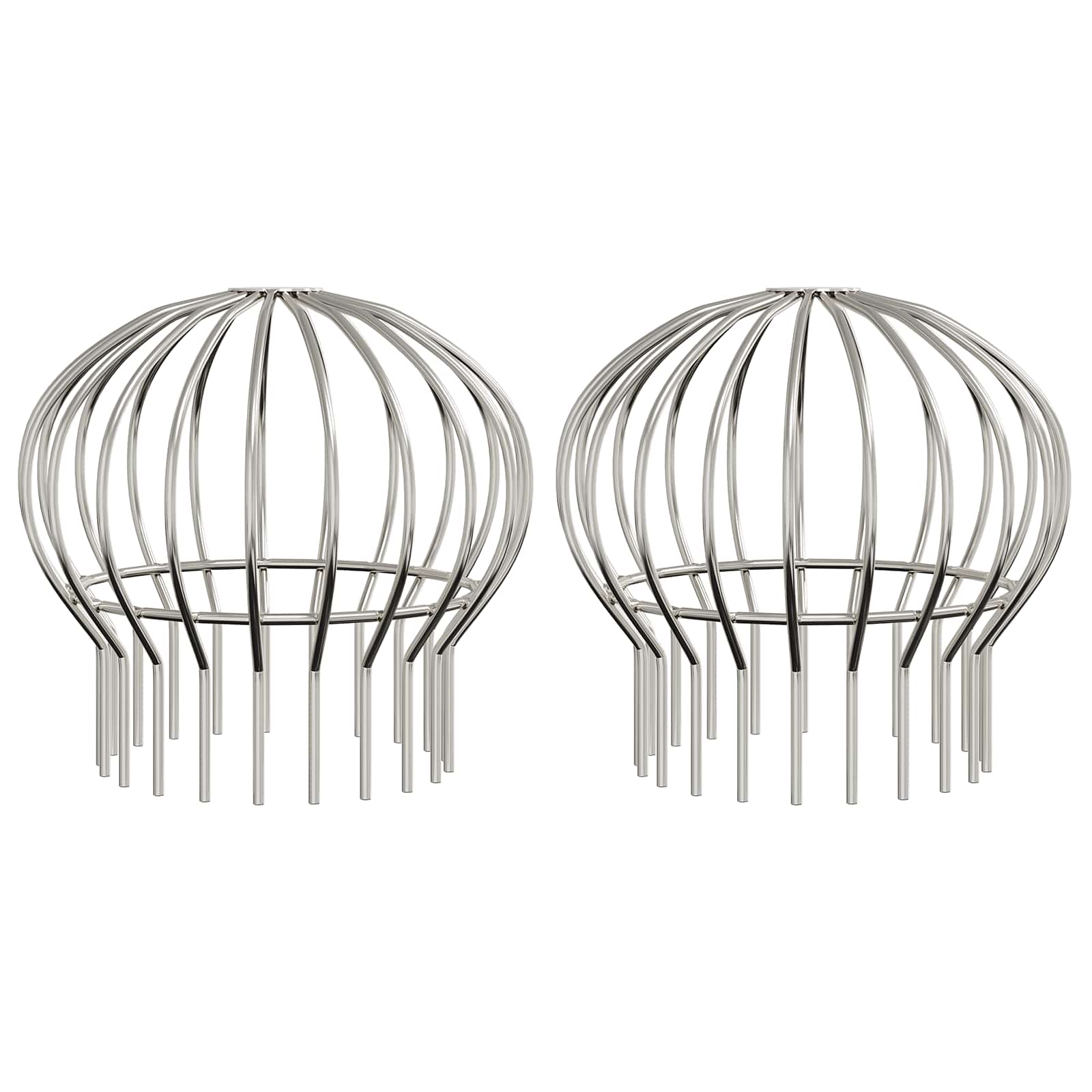 Zaštita od lišća za žljeb 2 pcs Srebrno 200 mm Nehrđajući čelik