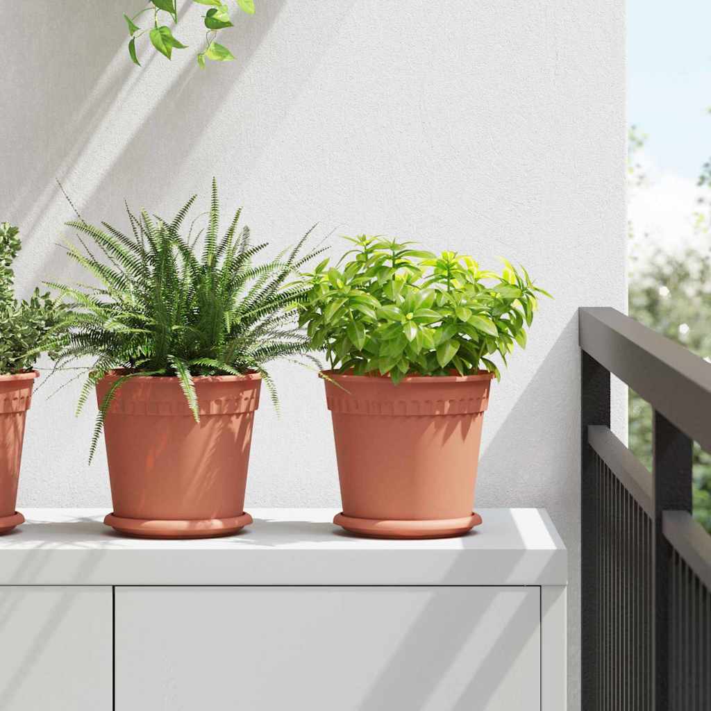 Okrugla saksija za cveće 6 pcs Crvena cigla Ø 19 x 16 cm