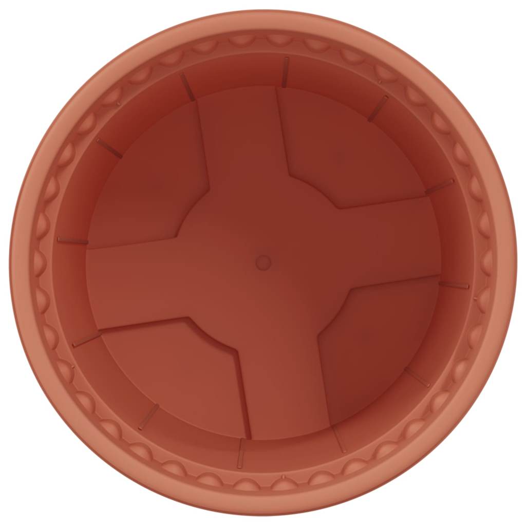 Okrugla saksija za cveće 24 pcs Crvena cigla Ø 12,5 x 10 cm