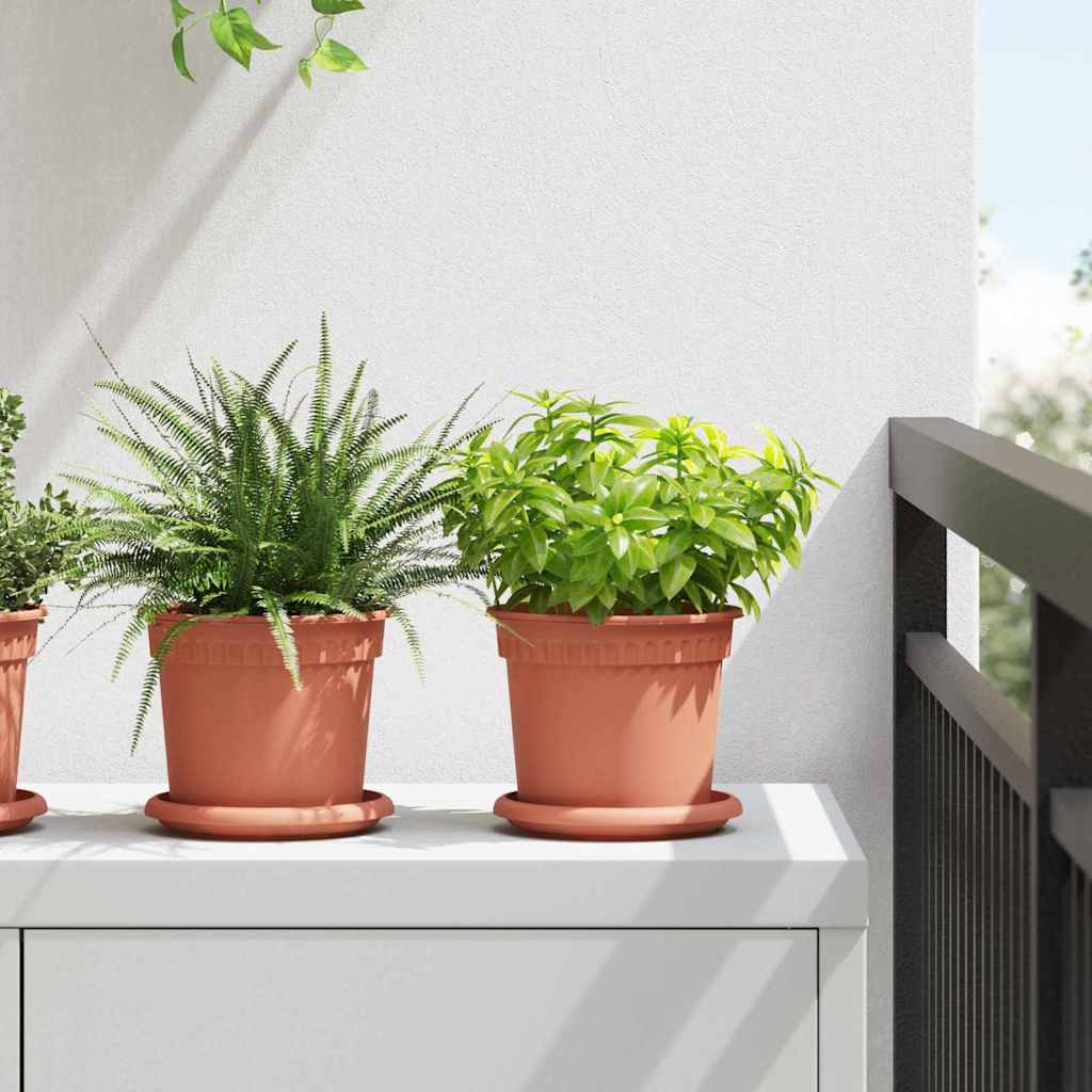 Okrugla saksija za cveće 24 pcs Crvena cigla Ø 15 x 12 cm