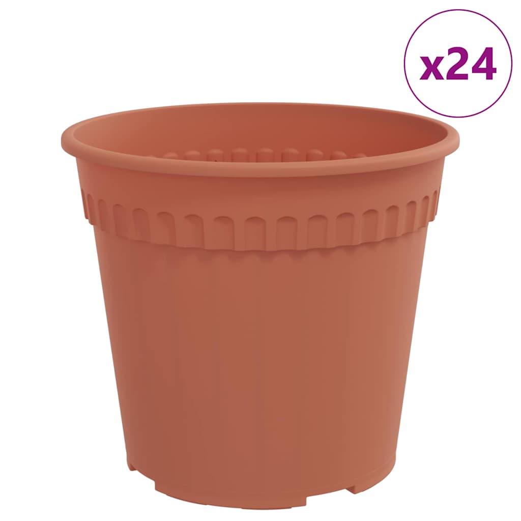 Okrugla saksija za cveće 24 pcs Crvena cigla Ø 19 x 16 cm