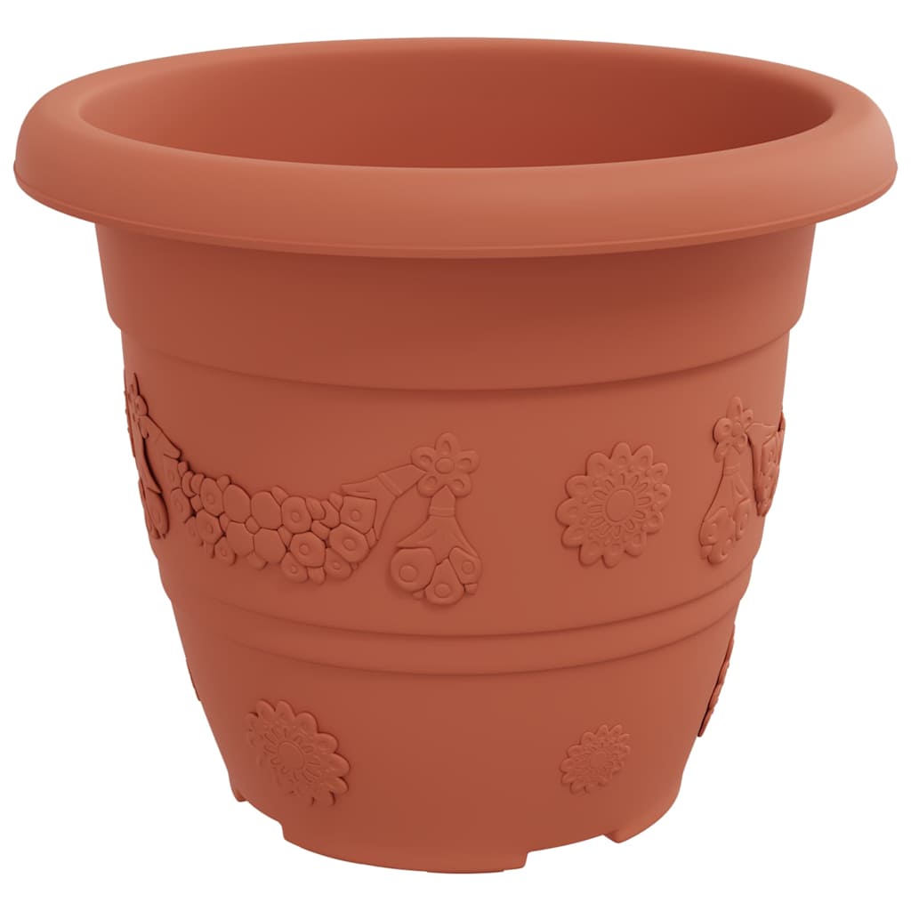 Okrugla saksija za cveće 6 pcs Crvena cigla Ø 26 x 21.5 cm