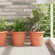 Okrugla saksija za cveće 24 pcs Crvena cigla Ø 30 x 25 cm