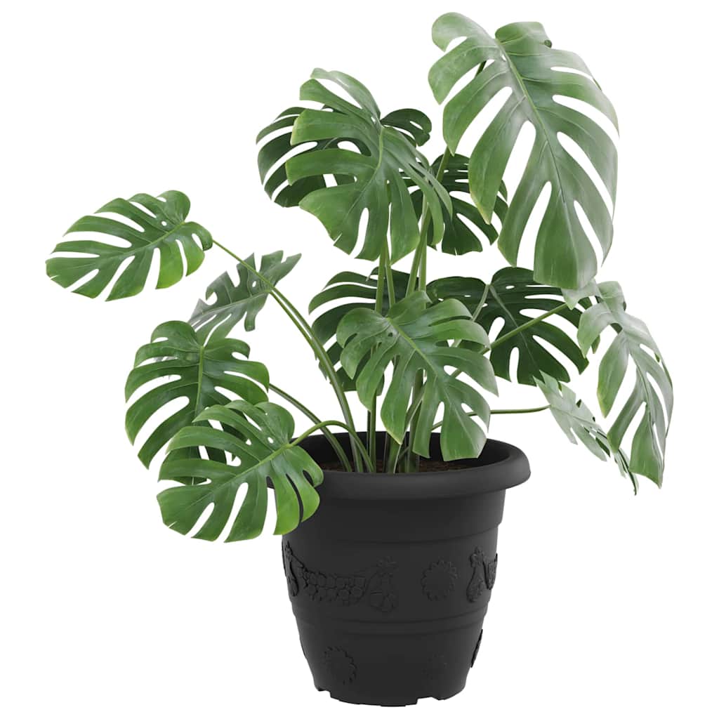 Okrugla saksija za cveće 24 pcs Crna Ø 39 x 32 cm Plastika