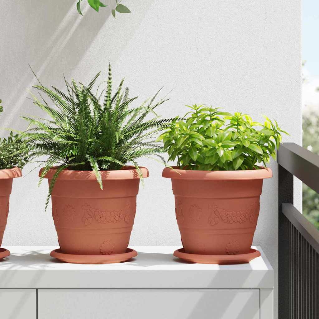Kružni Pladanj za Cvijeće 6 pcs Crvena cigla Ø 17,5 x 2 cm