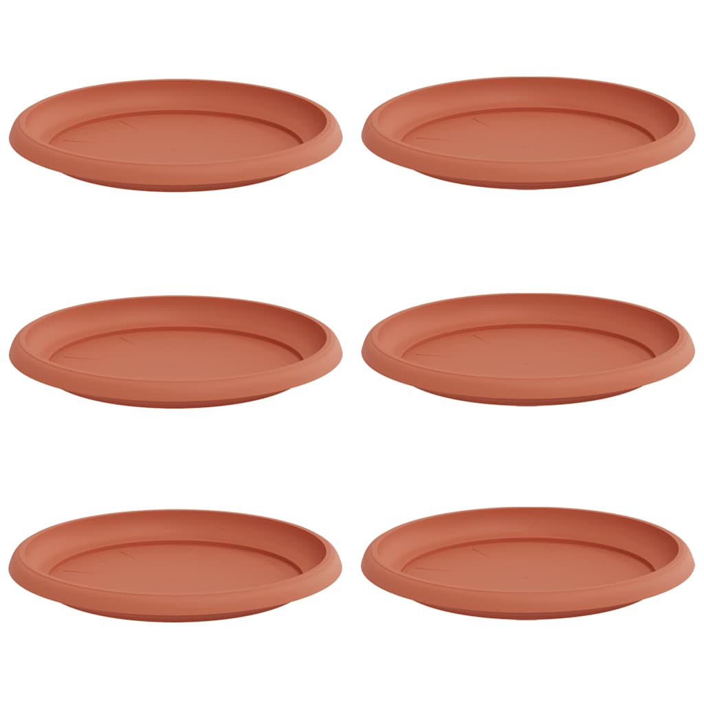 Kružni Pladanj za Cvijeće 6 pcs Crvena cigla Ø 23,5 x 2,5 cm