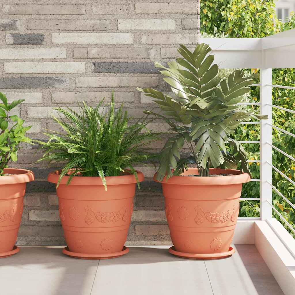 Kružni Pladanj za Cvijeće 6 pcs Crvena cigla Ø 27 x 2,5 cm