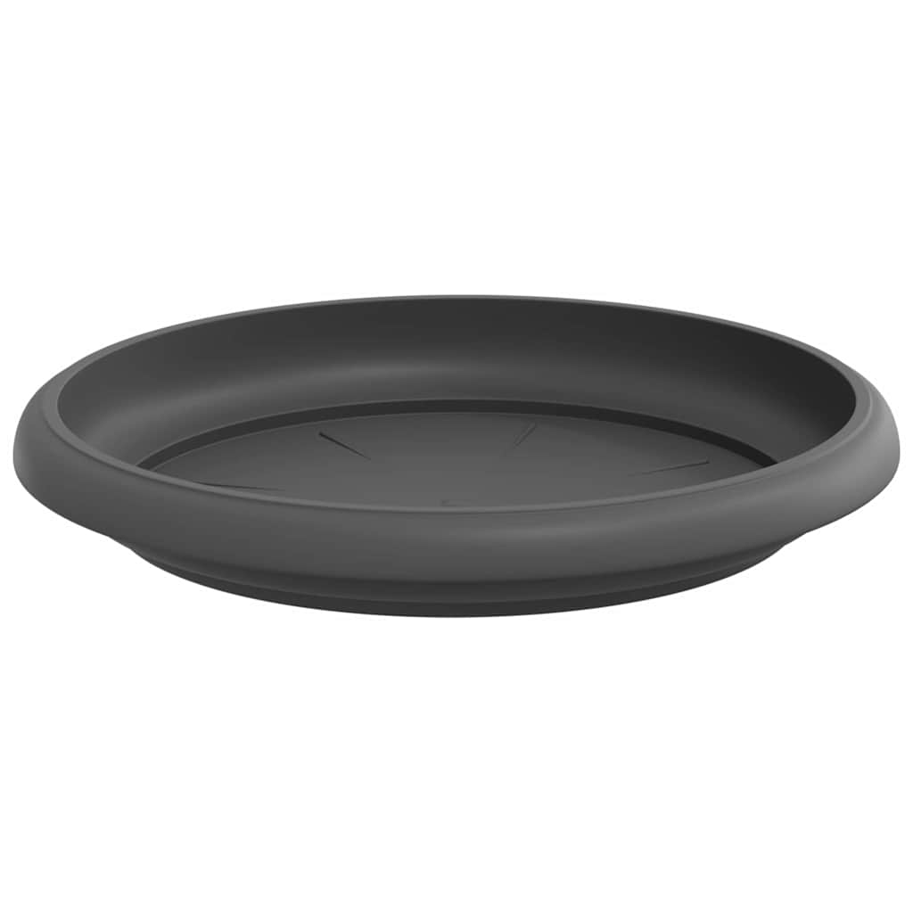 Kružni Pladanj za Cvijeće 6 pcs Crna Ø 14 x 2 cm Plastika