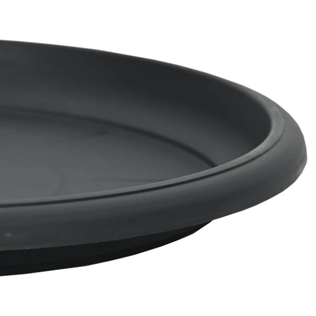 Kružni Pladanj za Cvijeće 6 pcs Crna Ø 17,5 x 2 cm Plastika