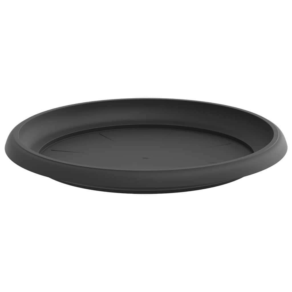 Kružni Pladanj za Cvijeće 6 pcs Crna Ø 14 x 2 cm Plastika