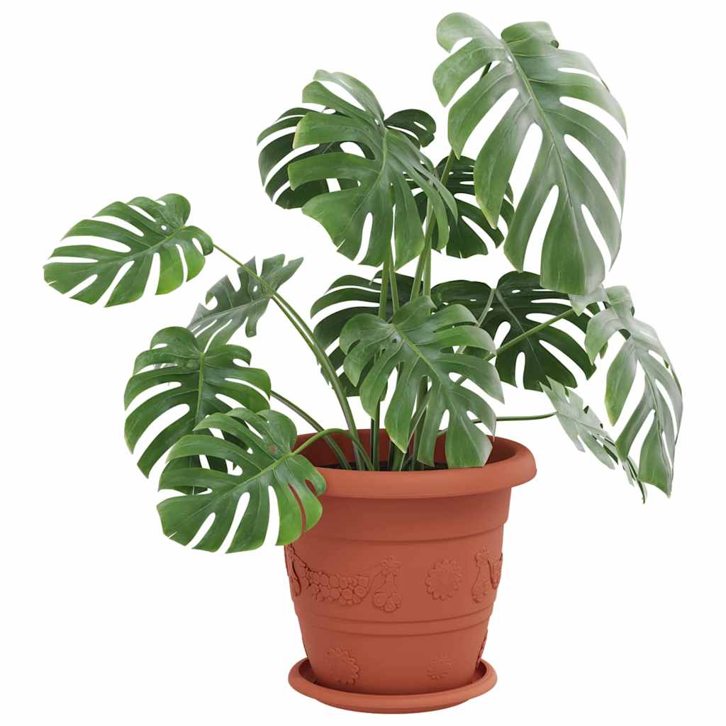 Kružni Pladanj za Cvijeće 24 pcs Crvena cigla Ø 14 x 2 cm