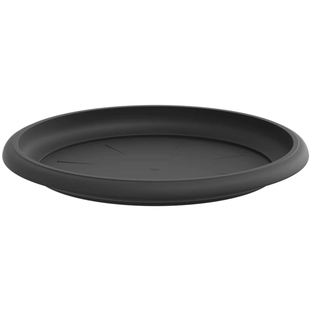 Kružni Pladanj za Cvijeće 24 pcs Crna Ø 17,5 x 2 cm Plastika