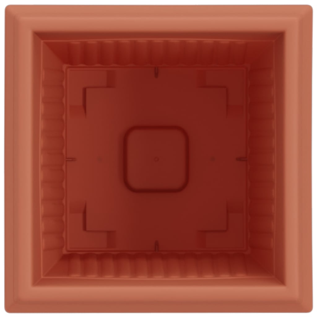 Kvadratna saksija za cvijeće 6 pcs Crvena cigla 16 x 16 x 14 cm