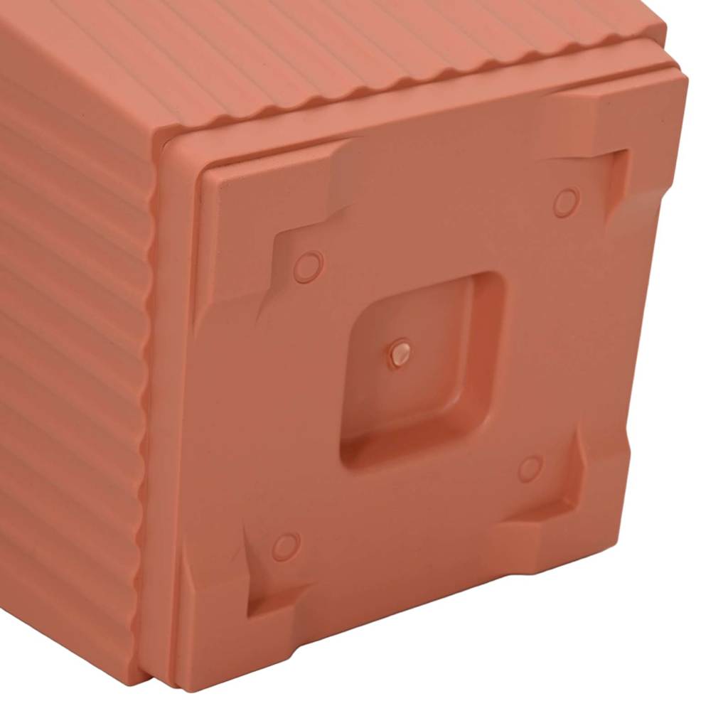 Kvadratna saksija za cvijeće 6 pcs Crvena cigla 20 x 20 x 16 cm