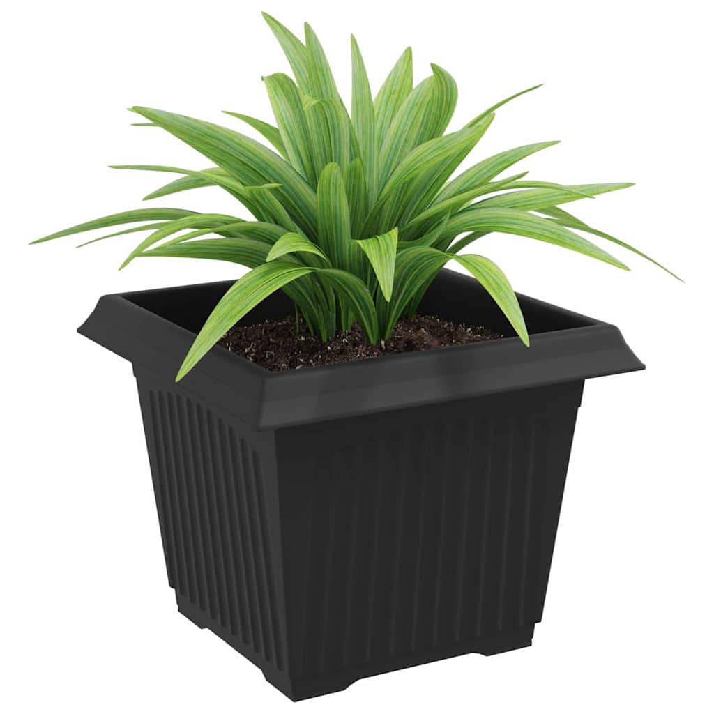 Kvadratna saksija za cvijeće 6 pcs Crna 23 x 23 x 17,5 cm