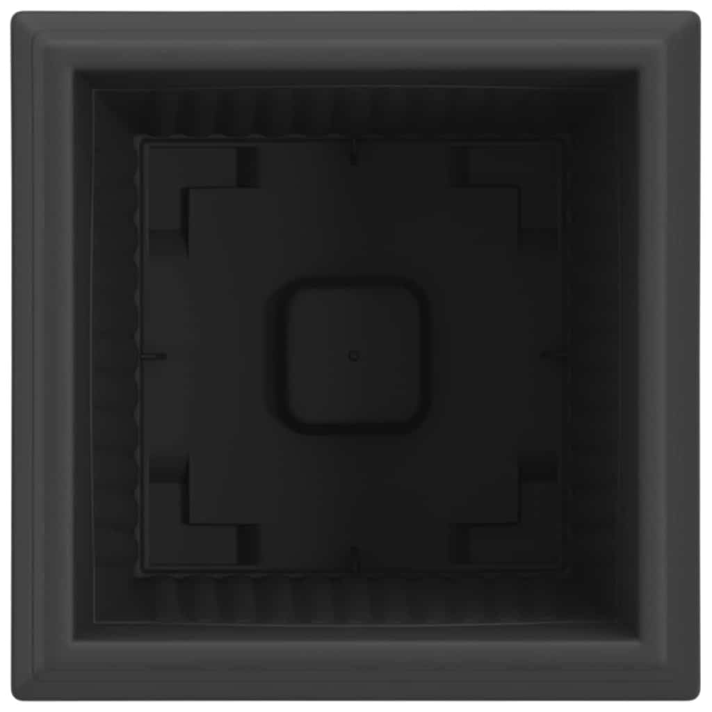 Kvadratna saksija za cvijeće 6 pcs Crna 23 x 23 x 17,5 cm