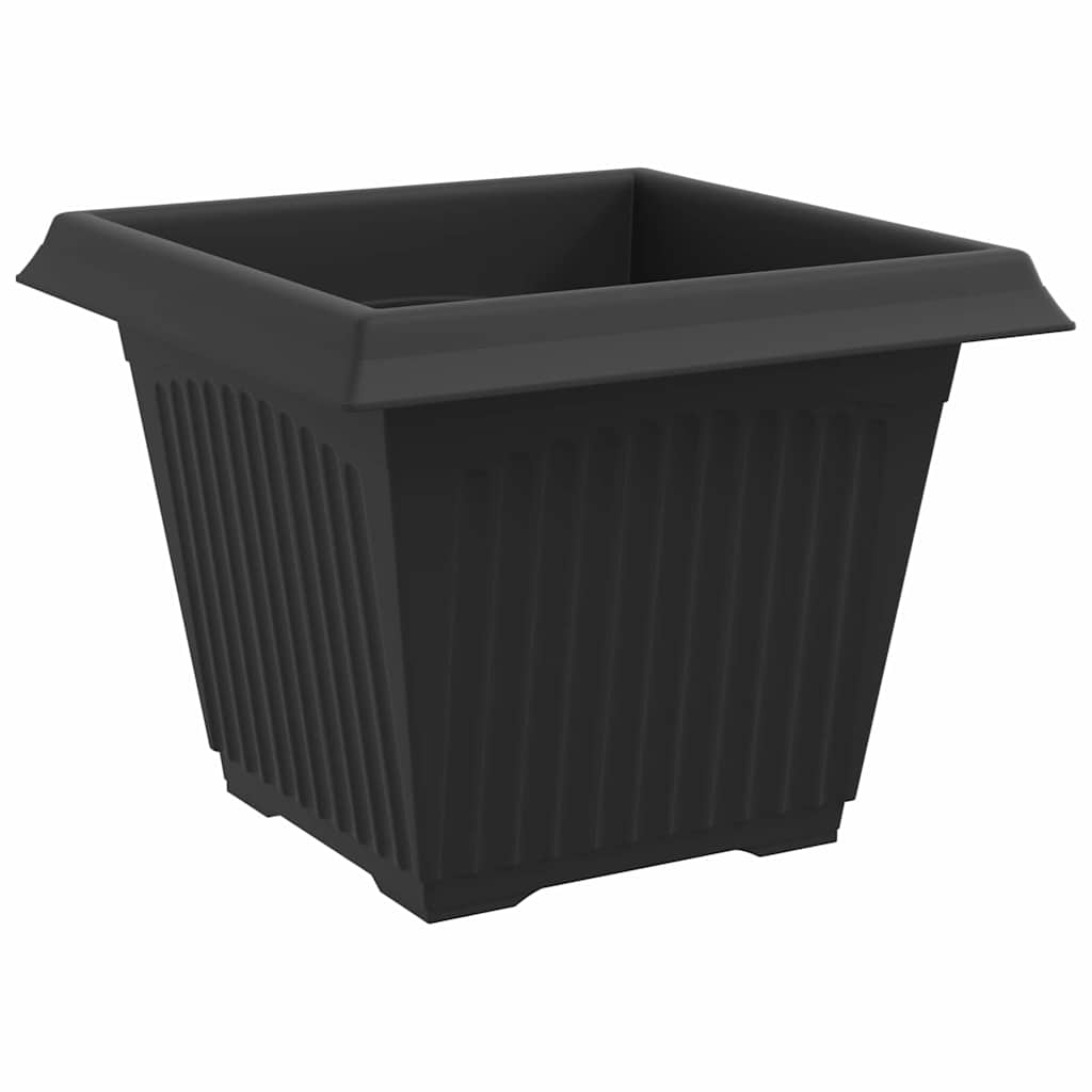 Kvadratna saksija za cvijeće 6 pcs Crna 28,5 x 28,5 x 22 cm