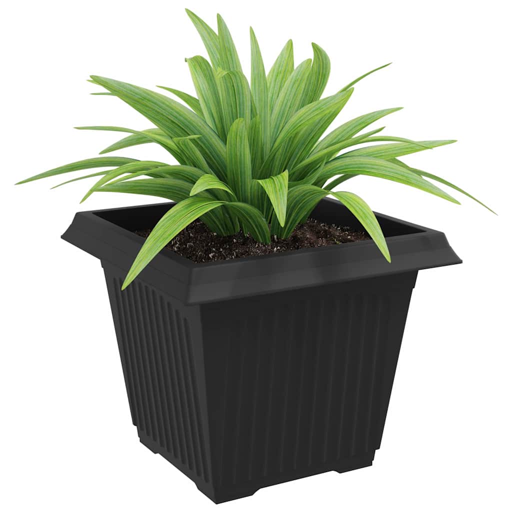 Kvadratna saksija za cvijeće 6 pcs Crna 43 x 43 x 33,5 cm