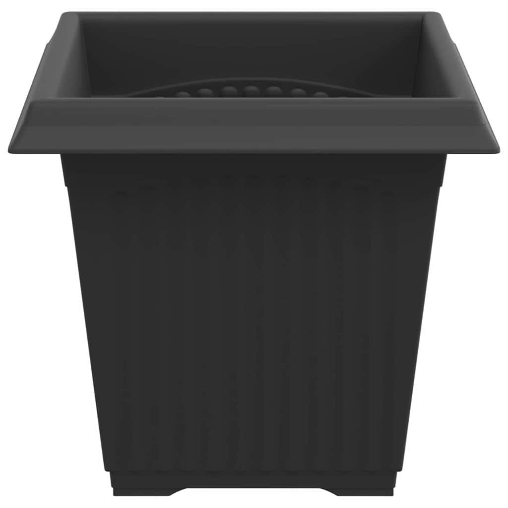 Kvadratna saksija za cvijeće 24 pcs Crna 16 x 16 x 14 cm