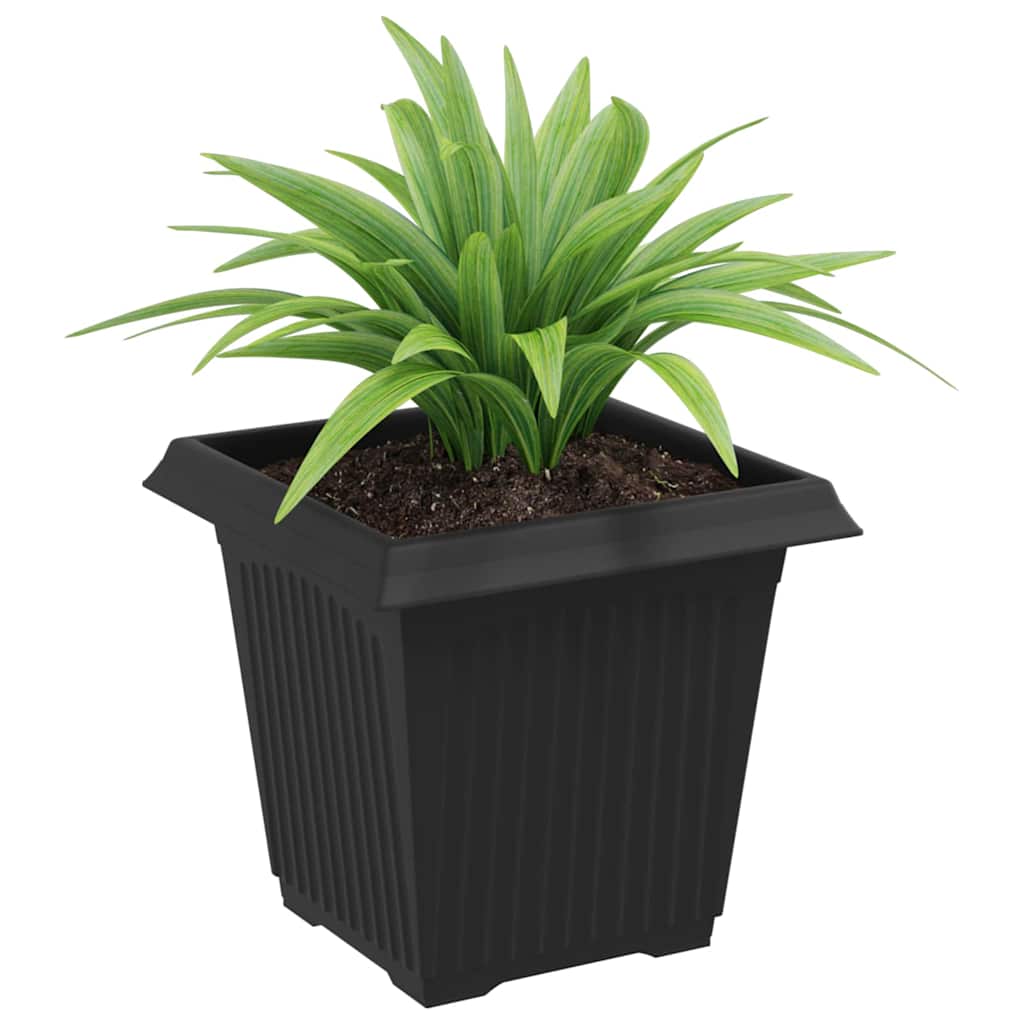 Kvadratna saksija za cvijeće 24 pcs Crna 16 x 16 x 14 cm