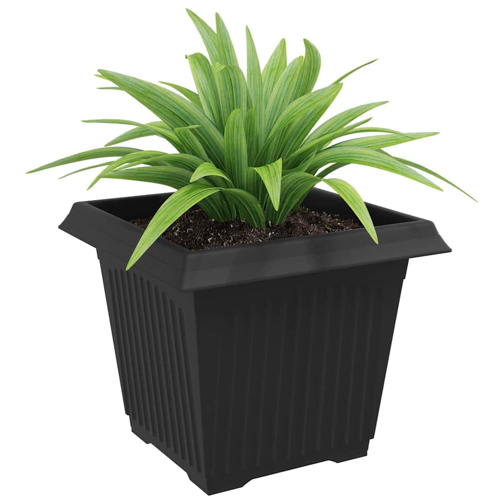 Kvadratna saksija za cvijeće 24 pcs Crna 28,5 x 28,5 x 22 cm