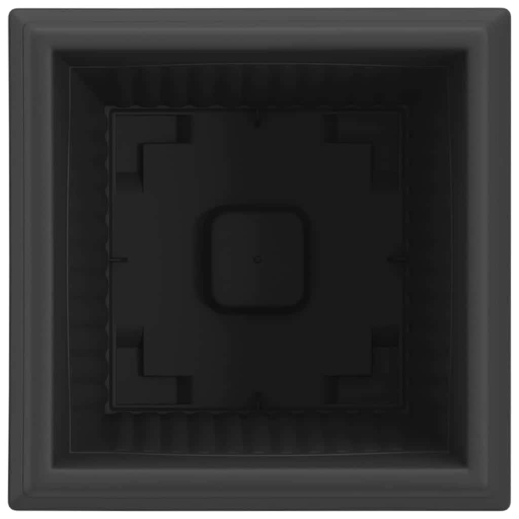 Kvadratna saksija za cvijeće 24 pcs Crna 28,5 x 28,5 x 22 cm